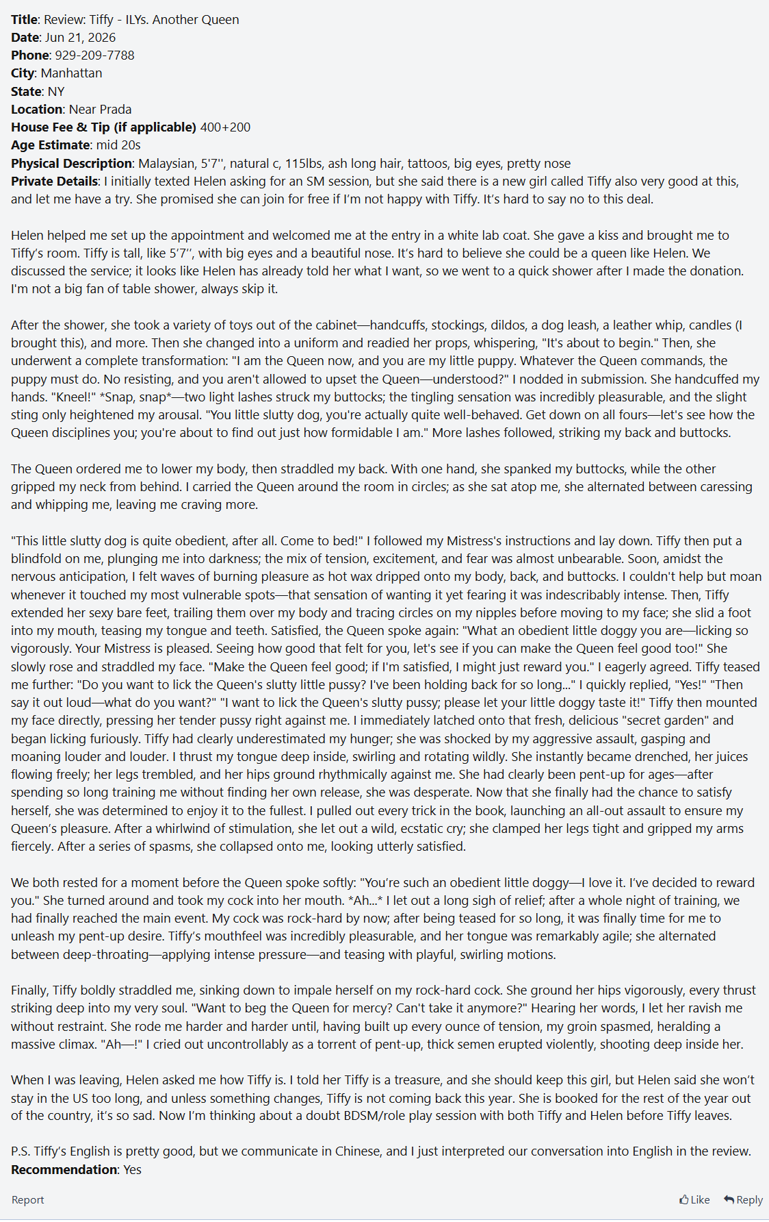 Client Review for Tiffy